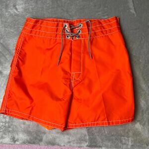 Vintage Birdwell Beach Britches Board Shorts Women's‎ 26 Burnt Orange Drawstring